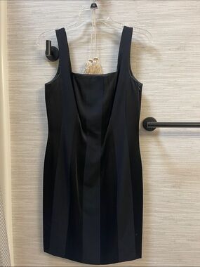 Laundry By Shelli Segal Black Panel Square-Neck Mini Dress